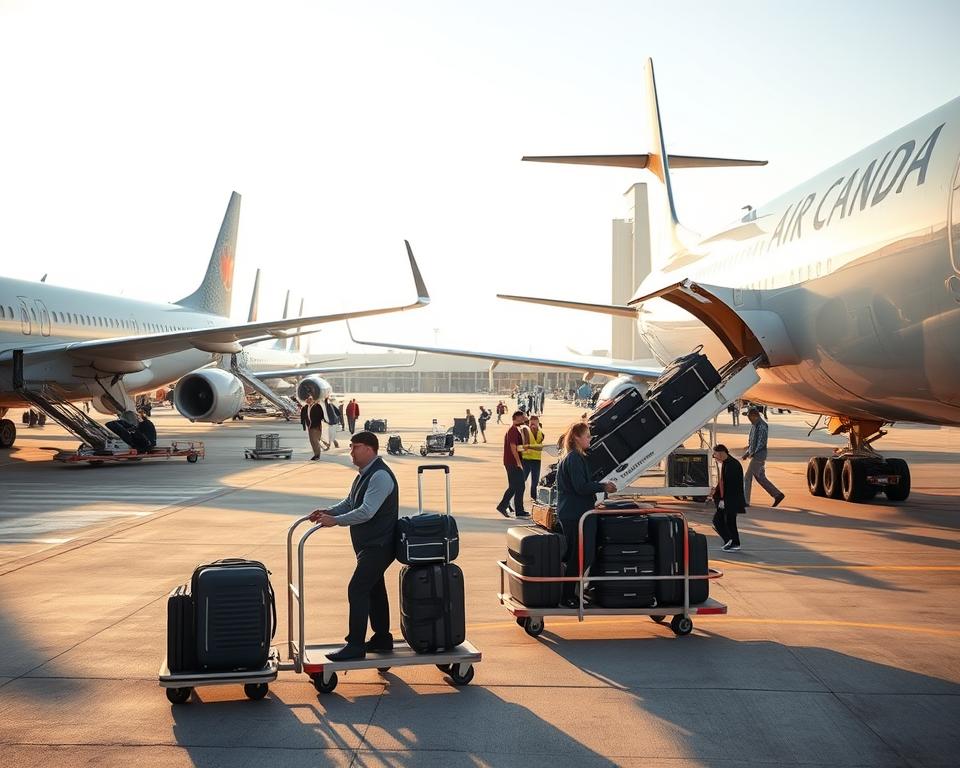 Air Canada baggage handler daily tasks