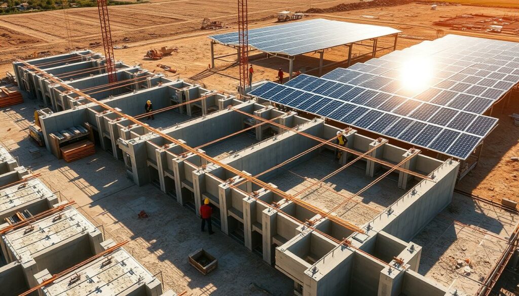 zonne-betonbekisting installatie